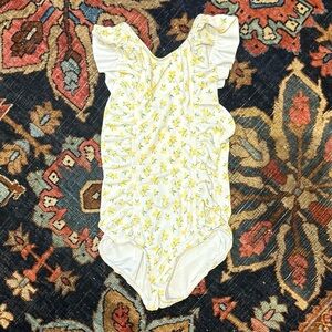 Minnow Floral Kids One Piece Swimsuit Size 5/6T